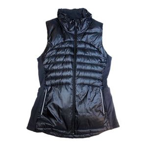 Navy Blue Lululemon Puffy Vest With Reflective Accents